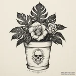 Houseplant (monstera or succulent) in a minim… — эскиз тату (№1750056674_0, 16.06.2025 06:51) — Tatufoto.com
