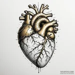 Kintsugi anatomical heart (repaired with gold… — эскиз тату (№1750056952_0, 16.06.2025 06:55) — Tatufoto.com