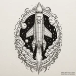 A powerful blast off rocket, space exploratio… — эскиз тату (№1750076824_0, 16.06.2025 12:27) — Tatufoto.com