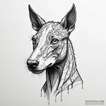 Kelpie eyes glowing in darkness, concept art… — эскиз тату (№1750076952_0, 16.06.2025 12:29) — Tatufoto.com