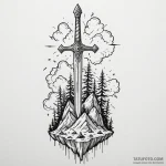 Adventure time sword plunged into a pixelated… — эскиз тату (№1750077525_0, 16.06.2025 12:38) — Tatufoto.com