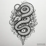 Serpent totem beneath spectral rift, tattoo s… — эскиз тату (№1750078496_0, 16.06.2025 12:54) — Tatufoto.com