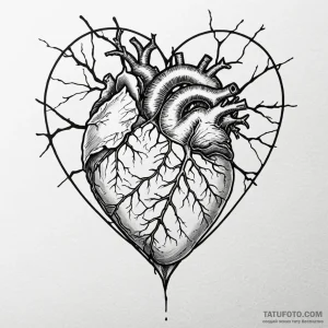 Kintsugi-style heart, its golden cracks formi... - эскиз тату (№1750078634_0, 16.06.2025 12:57) — Tatufoto.com