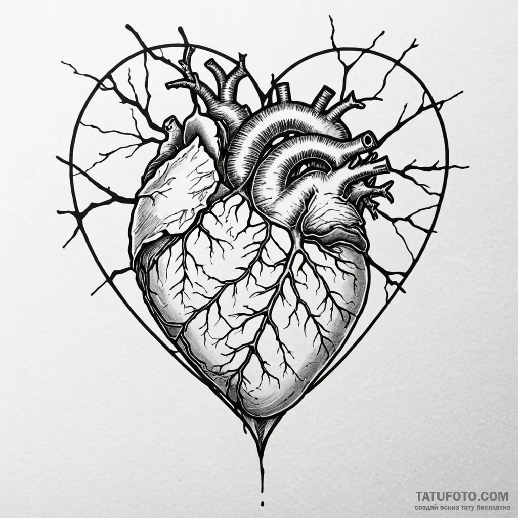 Kintsugi-style heart, its golden cracks formi... - эскиз тату (№1750078634_0, 16.06.2025 12:57) — Tatufoto.com