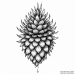Pine cone crowned with ice, artistic tattoo s… — эскиз тату (№1750078765_0, 16.06.2025 12:59) — Tatufoto.com