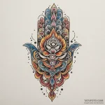 Hamsa hand made of interwoven circuits, tatto… — эскиз тату (№1750079539_0, 16.06.2025 13:12) — Tatufoto.com