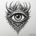 Dragon eye burning through void, tattoo drawi… — эскиз тату (№1750079667_0, 16.06.2025 13:14) — Tatufoto.com