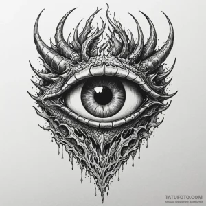 Dragon eye burning through void, tattoo drawi... - эскиз тату (№1750079667_0, 16.06.2025 13:14) — Tatufoto.com