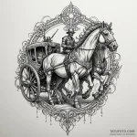 Chariot pulled by skeletal horses, wheels abl… — эскиз тату (№1750080305_0, 16.06.2025 13:25) — Tatufoto.com