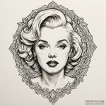 Marilyn monroe, tattoo line art, on a clean w… — эскиз тату (№1750081100_0, 16.06.2025 13:38) — Tatufoto.com