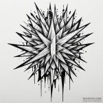 A detailed broken glass, fragmented,, ink ill… — эскиз тату (№1750081231_0, 16.06.2025 13:40) — Tatufoto.com