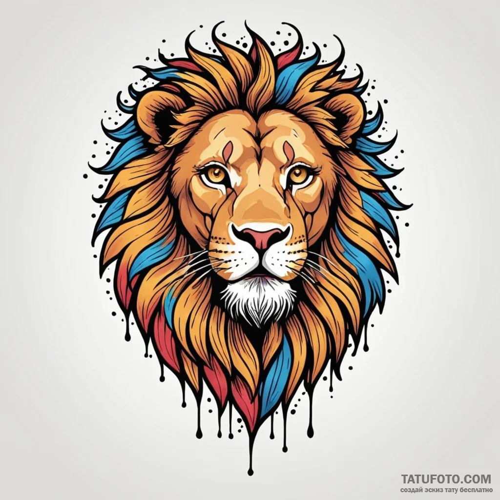 Nemean lion with a hide of impenetrable gold,... - эскиз тату (№1750081359_0, 16.06.2025 13:42) — Tatufoto.com