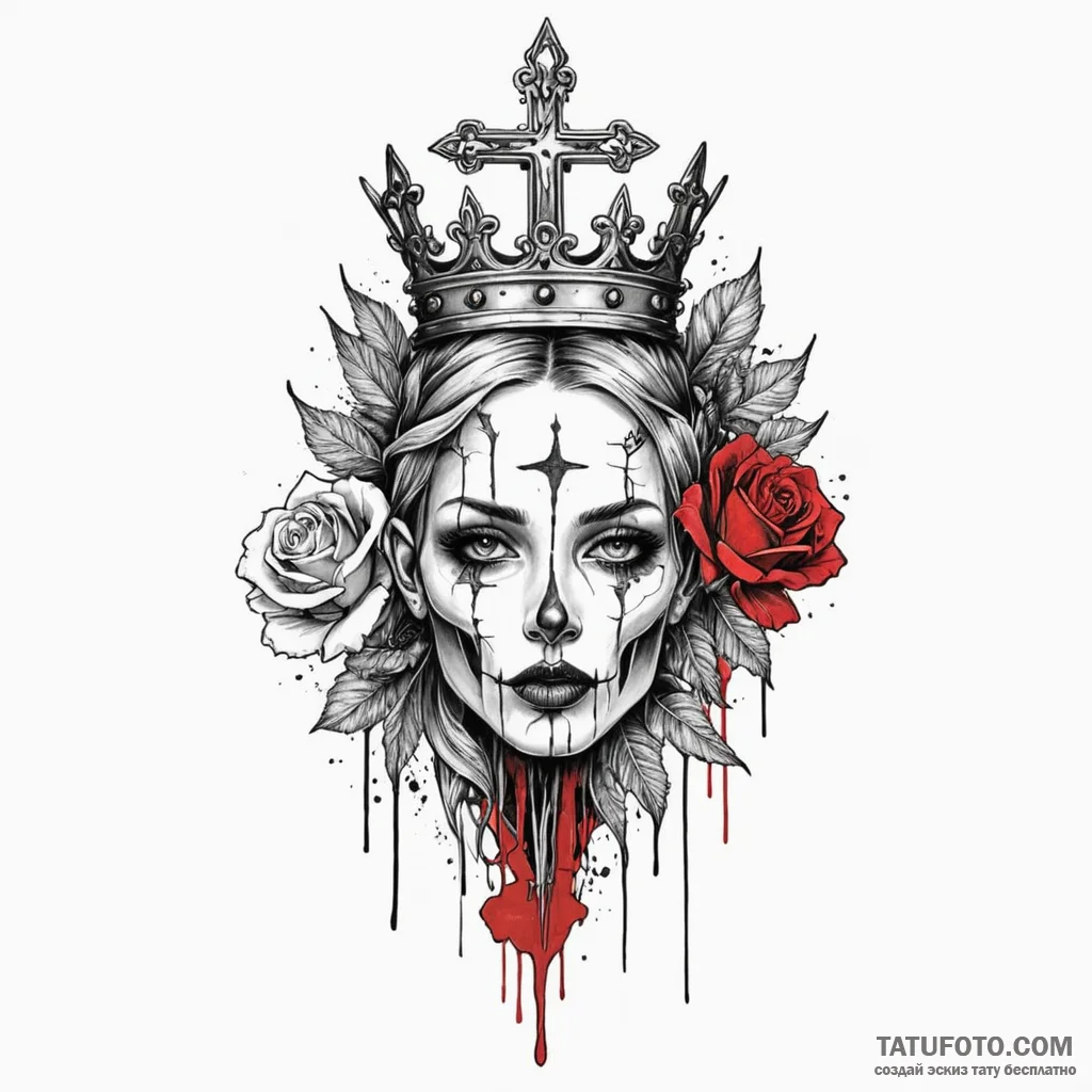 Nexus crown devoured by roots, tattoo sketch... - эскиз тату (№1750082249_0, 16.06.2025 13:57) — Tatufoto.com