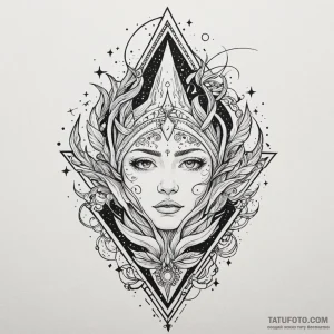 Krater filled with starry liquid, concept art... - эскиз тату (№1750082313_0, 16.06.2025 13:58) — Tatufoto.com