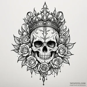 Dark helm crowned with flame, tattoo drawing... - эскиз тату (№1750083333_0, 16.06.2025 14:15) — Tatufoto.com