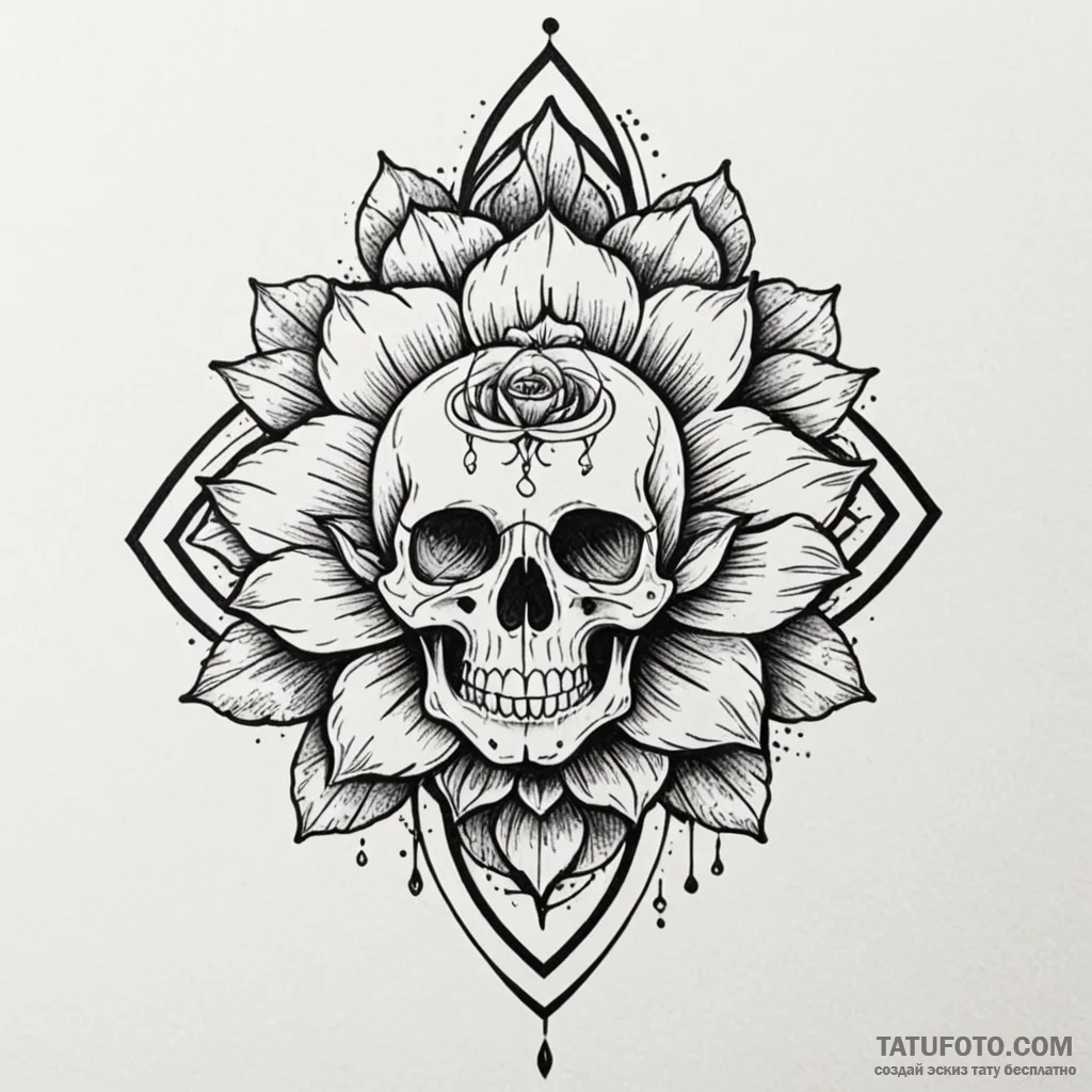 The unalome symbol (is there, but can be comb... - эскиз тату (№1750083907_0, 16.06.2025 14:25) — Tatufoto.com