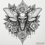 A cicada with its shell, concept art for tatt… — эскиз тату (№1750084225_0, 16.06.2025 14:30) — Tatufoto.com