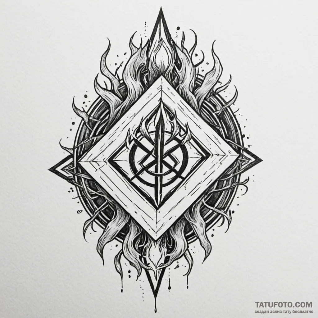 Arcane sigil burning itself onto a corrupted... - эскиз тату (№1750085122_0, 16.06.2025 14:45) — Tatufoto.com
