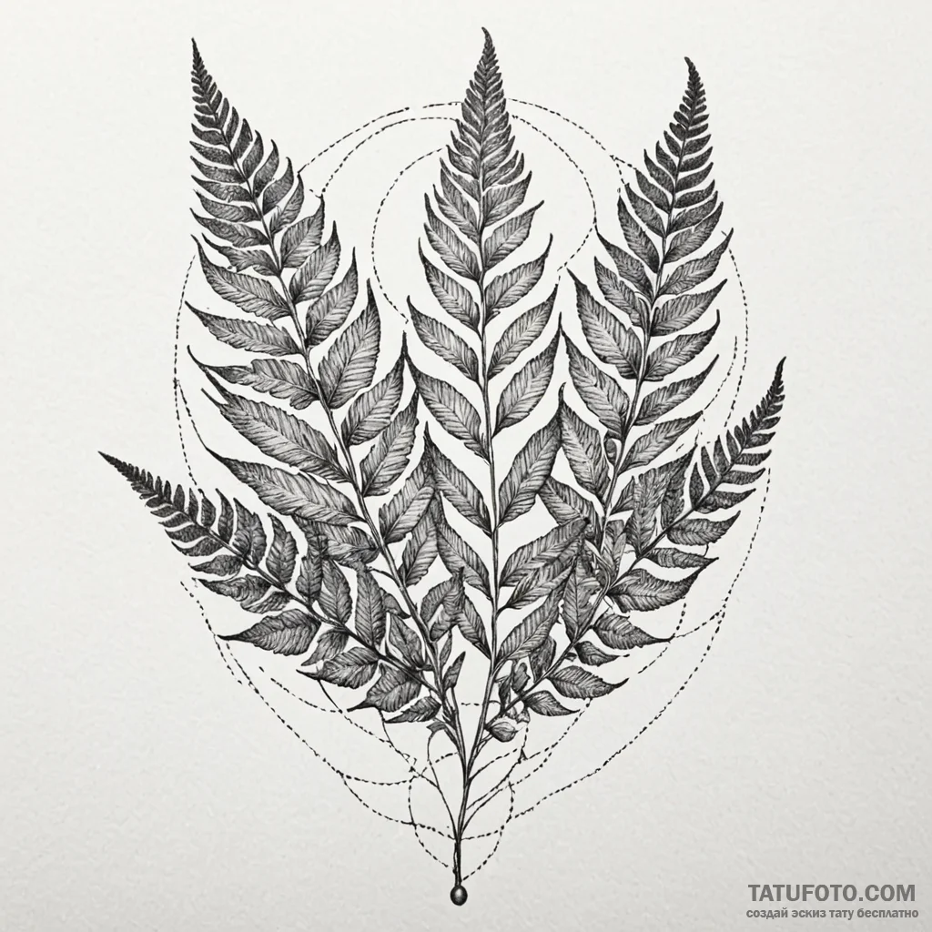 Ellie's fern tattoo from the last of us, tatt... - эскиз тату (№1750086640_0, 16.06.2025 15:10) — Tatufoto.com