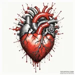 Exploded view diagram of a mechanical heart,… — эскиз тату (№1750086833_0, 16.06.2025 15:13) — Tatufoto.com