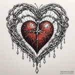 Crystal heart wrapped in chains, concept art… — эскиз тату (№1750087661_0, 16.06.2025 15:27) — Tatufoto.com