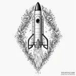 Rocket, tattoo sketch design, dotwork shading… — эскиз тату (№1750087725_0, 16.06.2025 15:28) — Tatufoto.com
