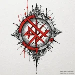 Keystone cracked with runes, tattoo sketch de… — эскиз тату (№1750088298_0, 16.06.2025 15:38) — Tatufoto.com