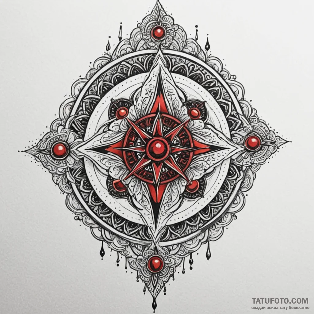 Talisman, tattoo drawing outline, highly deta... - эскиз тату (№1750089348_0, 16.06.2025 15:55) — Tatufoto.com
