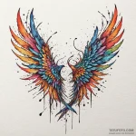 Feathered wings beneath shattered sky, ink il… — эскиз тату (№1750089667_0, 16.06.2025 16:01) — Tatufoto.com