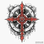 A detailed broken record, nostalgic,, concept… — эскиз тату (№1750090506_0, 16.06.2025 16:15) — Tatufoto.com