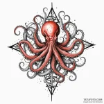 Octopus tentacle spiraling through stars, tat… — эскиз тату (№1750090570_0, 16.06.2025 16:16) — Tatufoto.com