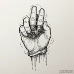 Piston from an engine, morphed into a clenche… — эскиз тату (№1750092968_0, 16.06.2025 16:56) — Tatufoto.com