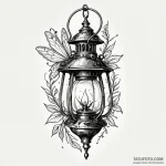 Firefly captured in an ornate, miniature lant… — эскиз тату (№1750095537_0, 16.06.2025 17:38) — Tatufoto.com