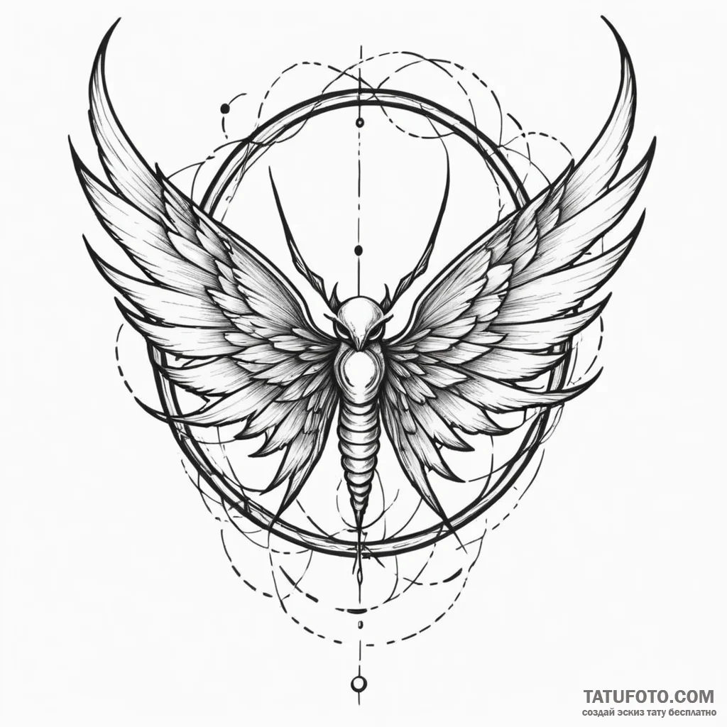 Ethereal wings caught in web, concept art for... - эскиз тату (№1750097440_0, 16.06.2025 18:10) — Tatufoto.com