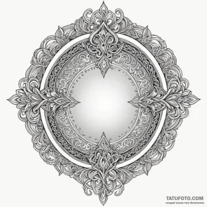 Mirror relic trapped in frost, tattoo flash s... - эскиз тату (№1750098334_0, 16.06.2025 18:25) — Tatufoto.com