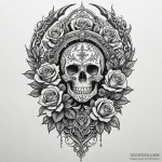 Torch beneath spectral arch, tattoo drawing o… — эскиз тату (№1750098588_0, 16.06.2025 18:29) — Tatufoto.com