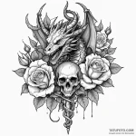Dragon staff crackling with energy, artistic… — эскиз тату (№1750100885_0, 16.06.2025 19:08) — Tatufoto.com