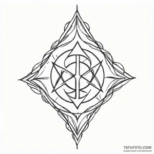 Amulet symbol - эскиз тату (№1750104192_0, 16.06.2025 20:03) — Tatufoto.com
