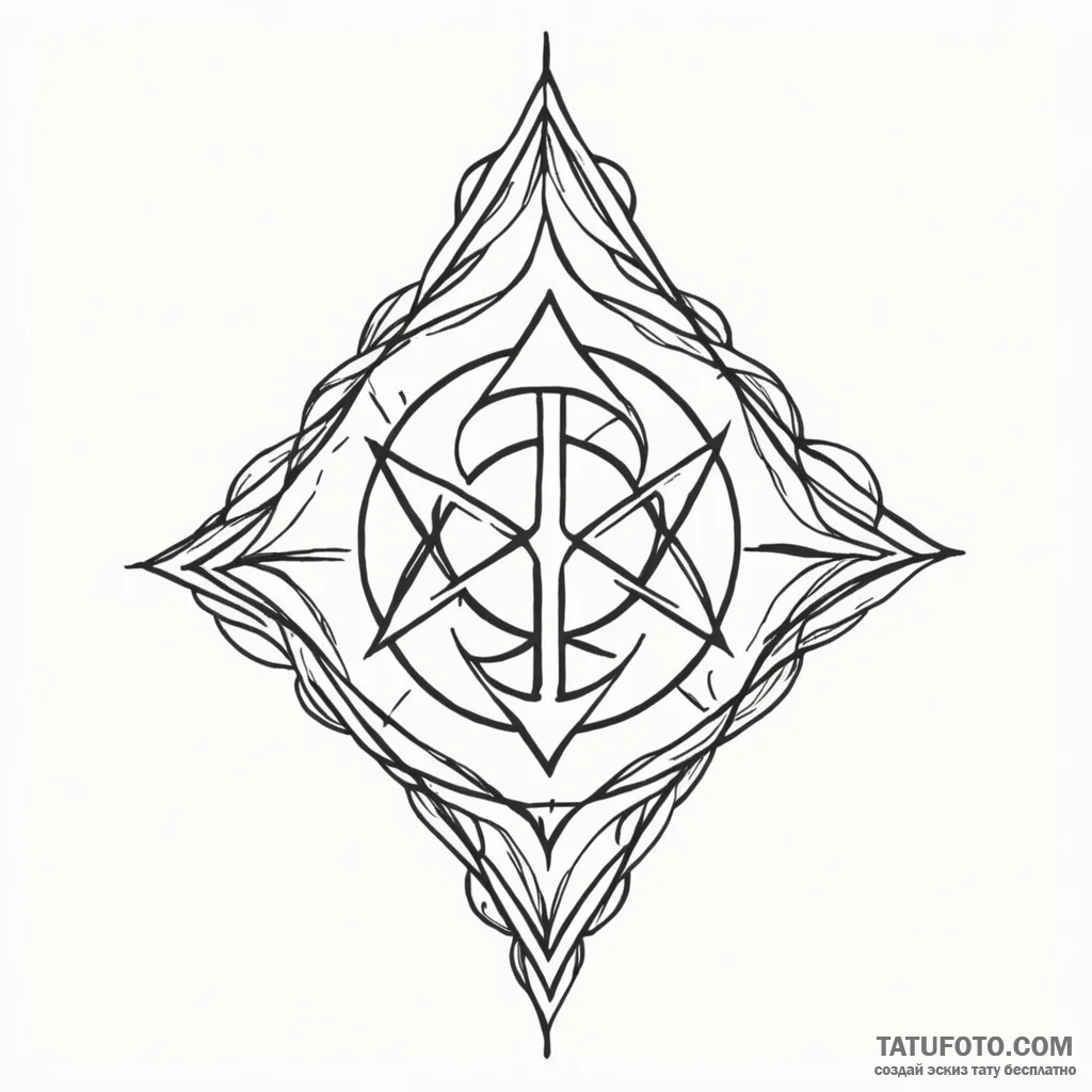 Amulet symbol - эскиз тату (№1750104192_0, 16.06.2025 20:03) — Tatufoto.com