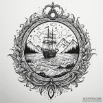 Black river flowing uphill, tattoo line art,… — эскиз тату (№1750104891_0, 16.06.2025 20:14) — Tatufoto.com