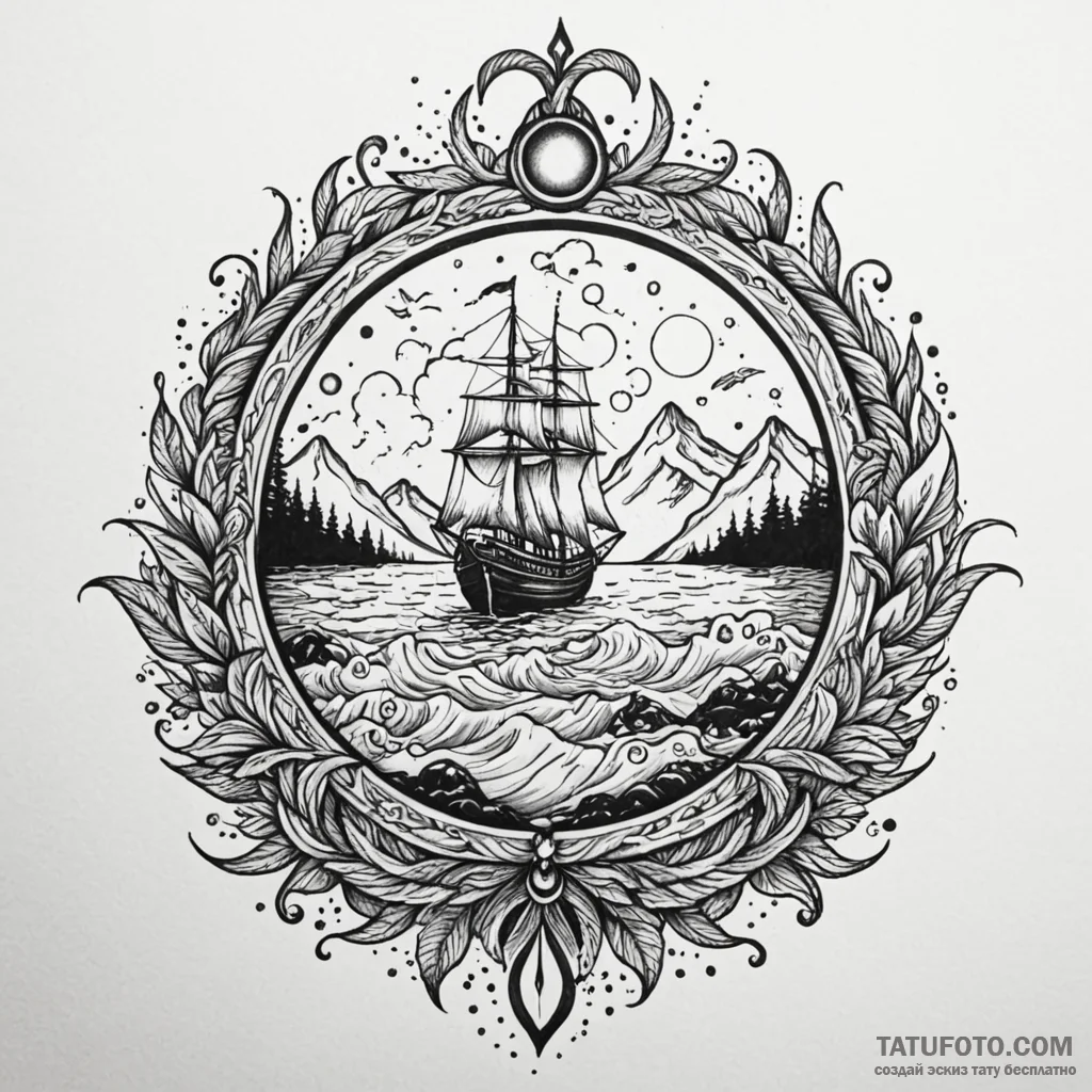 Black river flowing uphill, tattoo line art,... - эскиз тату (№1750104891_0, 16.06.2025 20:14) — Tatufoto.com