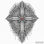 Oak crown beneath spectral gate, tattoo line… — эскиз тату (№1750106225_0, 16.06.2025 20:37) — Tatufoto.com