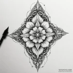 Vault relic beneath spectral bloom, concept a… — эскиз тату (№1750106542_0, 16.06.2025 20:42) — Tatufoto.com