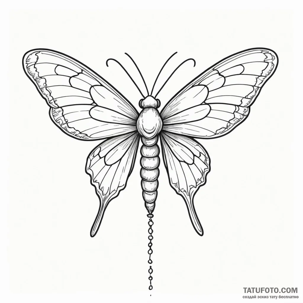 Atomic moth with shifting pixels, artistic ta... - эскиз тату (№1750106985_0, 16.06.2025 20:49) — Tatufoto.com