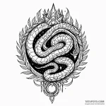 Jagged serpent crowned with starlight, artist… — эскиз тату (№1750107112_0, 16.06.2025 20:51) — Tatufoto.com