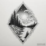 Silent watcher beneath burning sky, tattoo sk… — эскиз тату (№1750107176_0, 16.06.2025 20:52) — Tatufoto.com