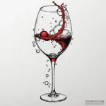 A whimsical bubble in a wine glass, elegant,,… — эскиз тату (№1750107303_0, 16.06.2025 20:55) — Tatufoto.com