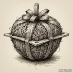 A detailed bale of wool, soft,, ink illustrat… — эскиз тату (№1750107431_0, 16.06.2025 20:57) — Tatufoto.com