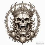 Molten crown devouring relic, ink illustratio… — эскиз тату (№1750107494_0, 16.06.2025 20:58) — Tatufoto.com