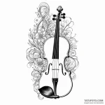 Violin — эскиз тату (№1750108261_0, 16.06.2025 21:11) — Tatufoto.com